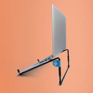 Эргономичная и складная подставка для ноутбука R-Go Tools Steel Travel для диагоналей 10-22 дюйма до 5 кг, черная