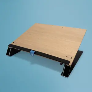 R-Go Tools R-Go Read2Write Document Holder for Reading and Writing A3 Format Ergonomic Oak Wood and Aluminium with Soft Foam Wrist Rest