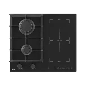 Gas-induction cooktop MPM MPM-60-IMG-22, 4-zone hob, glass top, touch and rotary control