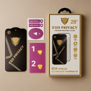 Privacy Glass Riff RF-PRIV-16 for iPhone 16 Black 9H Hardness