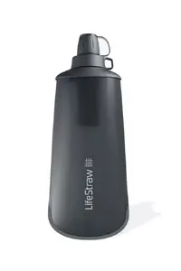 LifeStraw Peak squeeze filter bottle 1L – dark grey, integrated water filter