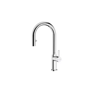 Кухонный выдвижной смеситель TEKA Oval 9382 хром, поворот 360°, картридж 35 мм, 3/8" подвод, расход 7,5 л/мин