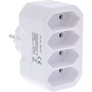 Power Plug Adapter Type F Type C InLine 16471E White