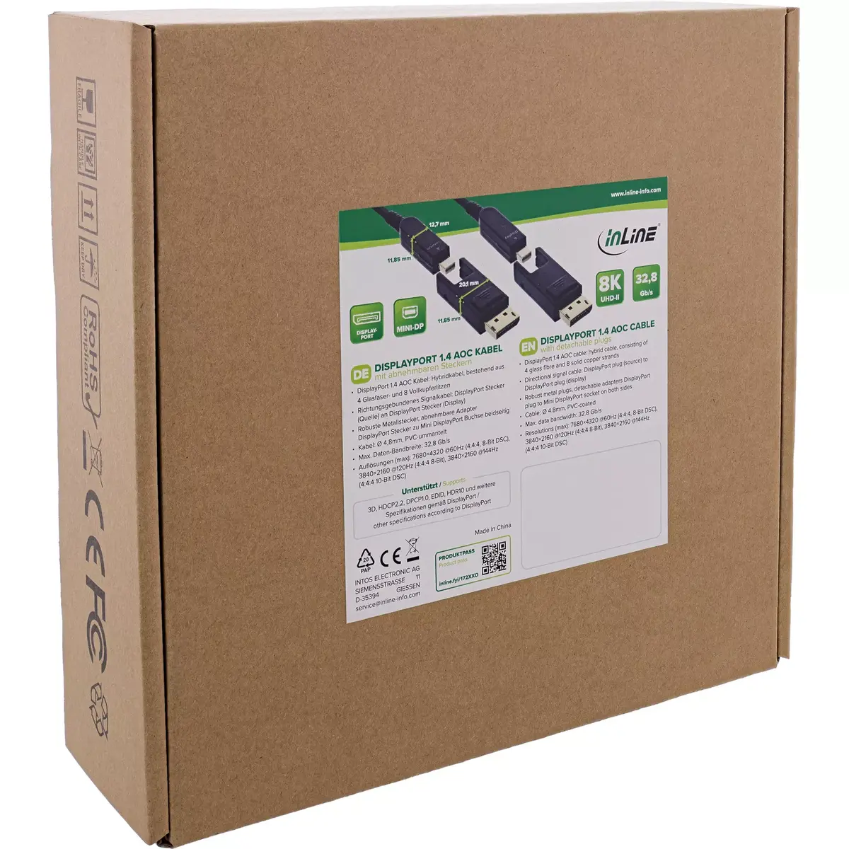 DisplayPort kabelis InLine 17240O Photo 4