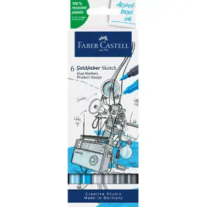 Flomāstu komplekts TEKA Faber-Castell 164806 — 6 gab., smalks gals, daudzkrāsains