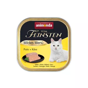 Влажный корм для кошек Animonda Vom Feinsten Mildes Menü Turkey Cheese 100 г, беззерновой, для взрослых, лоток