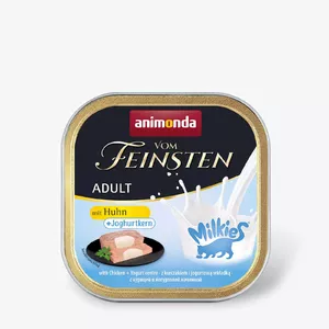 Влажный корм для кошек Animonda Vom Feinsten Adult с курицей и йогуртной сердцевиной, 100 г лоток, 81% влаги, 9% белка
