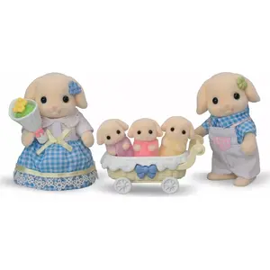 Figūru komplekts Papo Sylvanian Families Flora Rabbit Family, PVC, daudzkrāsains, no 3 gadu vecuma