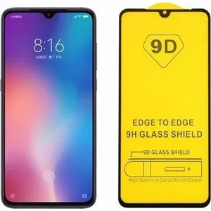 Закалённое стекло 9D Full Glue для Xiaomi Redmi Note 9 5G — чёрное