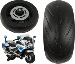 Front wheel for LEAN Cars 7336 rocking/ride-on toy — black replacement wheel