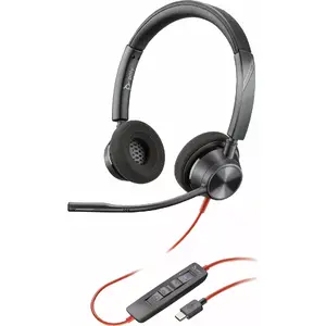 Headset HP POLY Blackwire 3320 Microsoft Teams Certified, wired USB‑C, single‑ear, 2.18 m cable, 130 g, black