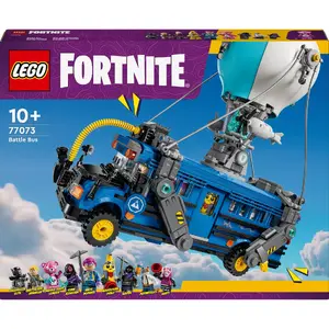 Construction toy LEGO Battle Bus buildable playset 77073 — replica of Fortnite vehicle