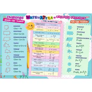Desk Pad HENRY model 403246 — Mathematics design, protective desk mat for study and writing