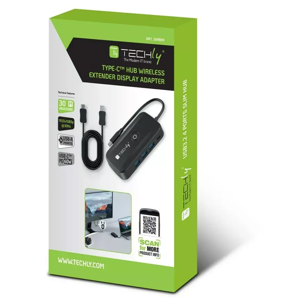 TECHLY USB-C хаб IDATA USBC-HUB5WL (5 портов) Photo 2