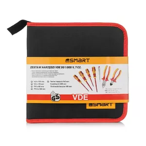 VDE Tool Set Smart365 SM-51-12007 — Insulated Hand Tools, Pack of 7 with Carry Case