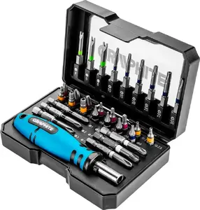 Bit set GRAPHITE 31 pcs. — screwdriver bits and holders, assorted types and sizes