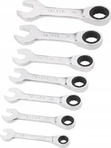 Combination ratchet wrench set STANLEY 7 pcs. — hand tools set, various metric sizes