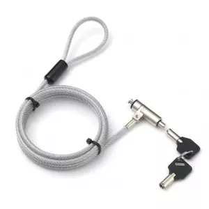 Techly Wedge-Lock Security System Lock for Notebook Cable 1.8m Silver