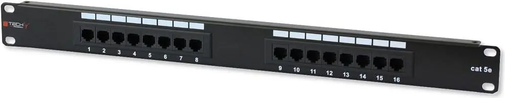 Патч-панель Techly UTP 16 портов RJ45 Cat.5E I-PP 16-RU-C5ET Photo 5
