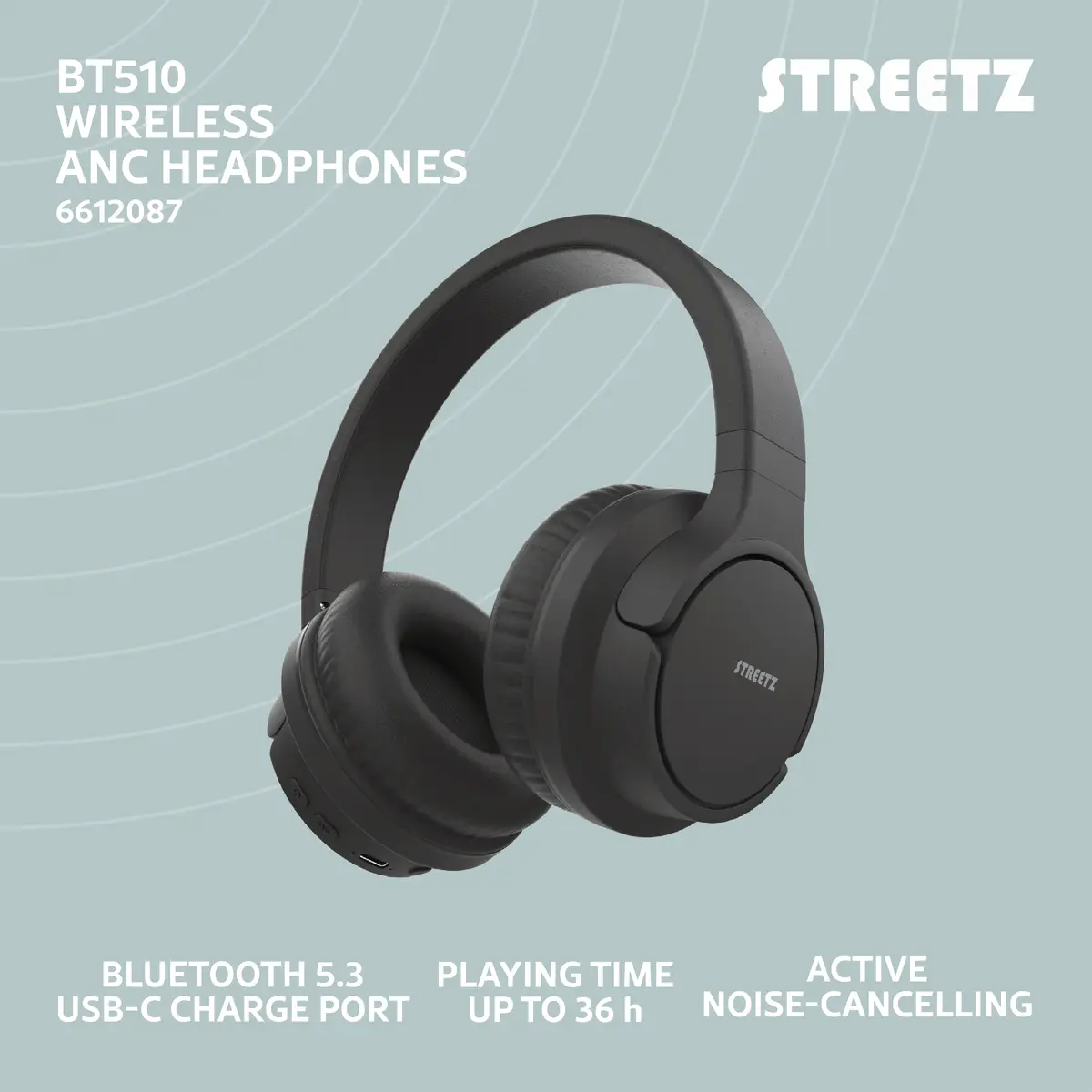 Наушники Streetz BT510-BLK Photo 5