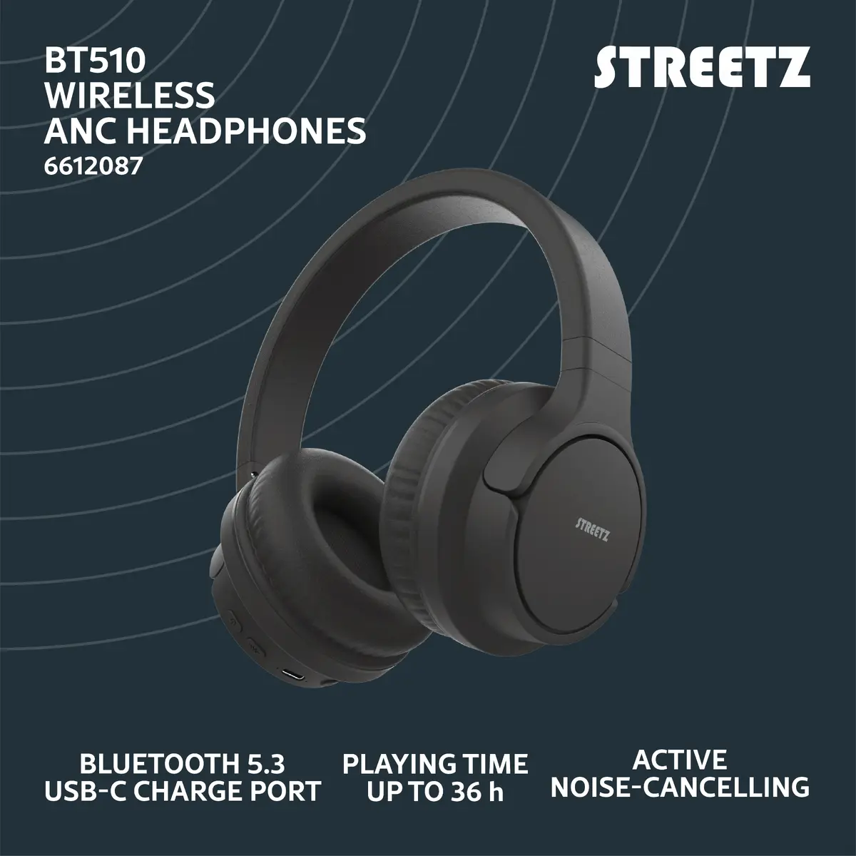 Наушники Streetz BT510-BLK Photo 6