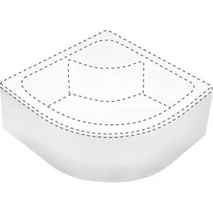 Shower tray cover Deante KTD_041O semicircular 90x90 cm