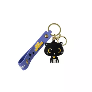 Keychain I-Total 650-03833 — key holder with black cat design