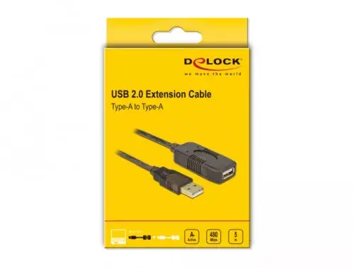 DELOCK USB 2.0 aktīvs pagarinājums 5 m Photo 3