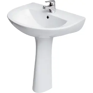 Washbasin CERSANIT PRESIDENT 60 cm with tap hole, ceramic countertop sink