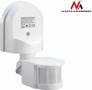 Настенный датчик движения и сумерек MACLEAN MCE25 W 180° обнаружение, 1200 Вт, белый