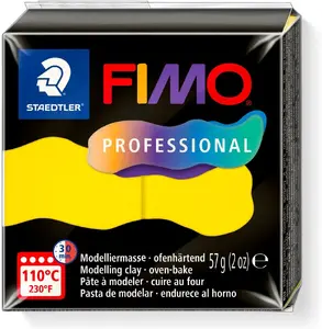 Пластика FIMO professional 57 г жёлтая 8040-100 – полимерная глина для моделирования и творчества