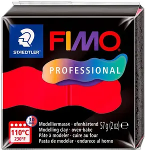 Пластилин для моделирования FIMO Professional 57 г — красный — бренд FIMO, MPN 8040-200