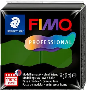 Пластичная масса FIMO professional 57 г, цвет «листовой зелёный» (8040-57)