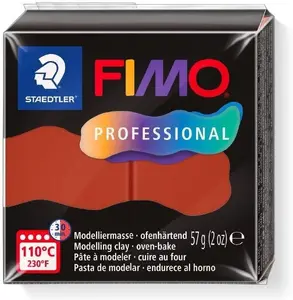 Пластика FIMO professional 57 г терракотовый 8040-74 — запекаемая полимерная масса для моделирования и мелких деталей