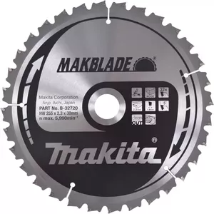 Ripu zāģis Makita MakBlade 25.5 cm diametrs 3 cm caurums 1.8 mm biezums