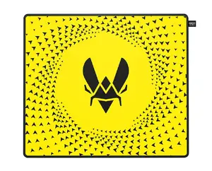 Gaming mouse pad Cherry XTRFY GP5 Vitality Yellow — polyester surface, rubber non-slip base, stitched edges