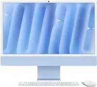 Desktop Apple iMac 24" Blue — M4 10‑core CPU, 10‑core GPU, 16GB RAM, 512GB SSD, 1Gb Ethernet