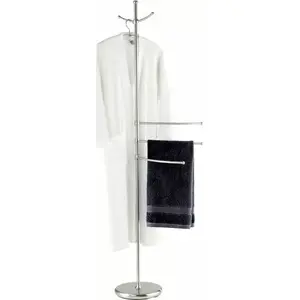 Wenko silver stand model twm_517349 — freestanding silver bathroom/household stand