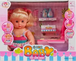 Bērnu lelle ar piederumiem 25 cm — mega creative, modelis K0059