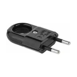 Elgotech flat plug with handle WTP2C-2 — Euro, 2.5 A, 250 V, black