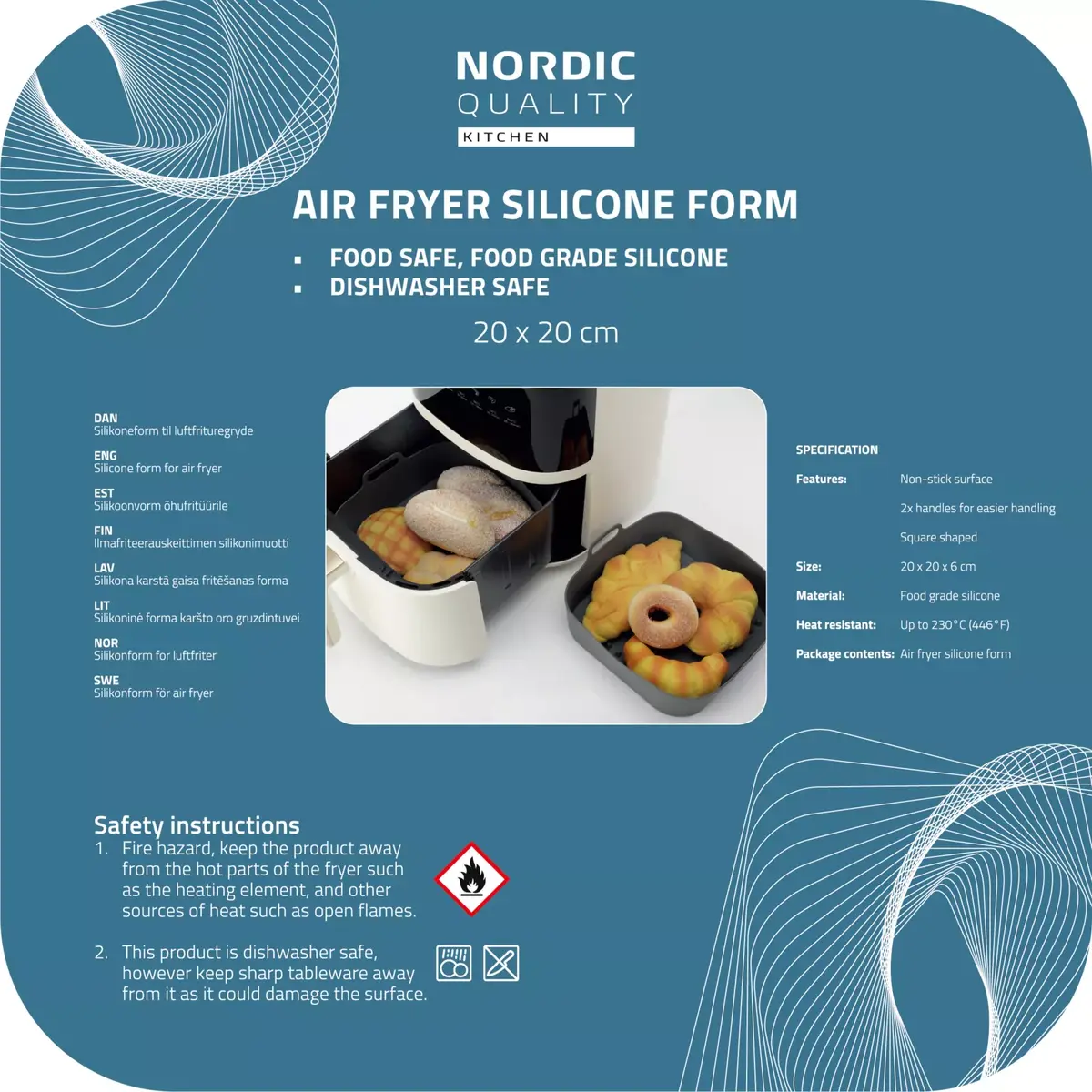 Силиконовая форма Nordic Quali GS1024 20×20 см Photo 3