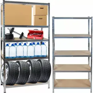 Стеллаж складской Malatec 23766 — размеры 220 x 100 x 45 см, усиленные полки