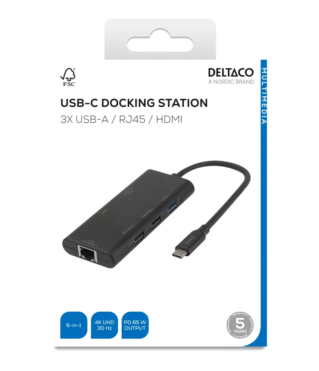 DELTACO USBC-HDMI31 dokstacija Photo 3