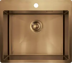 1-bowl stainless steel sink deante ZPO_C10B — single-bowl kitchen sink, durable steel construction