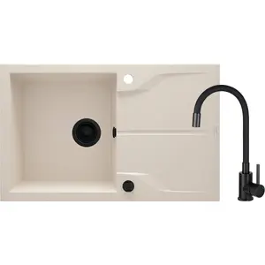 Granite sink deante ZQNN5113 1-bowl with drainer