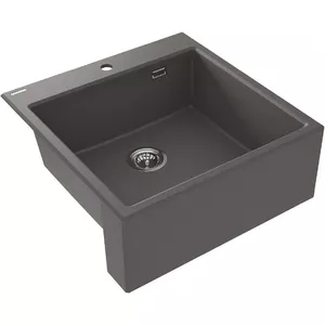1-bowl granite sink Deante ZQE T10K, scratch-resistant, single bowl