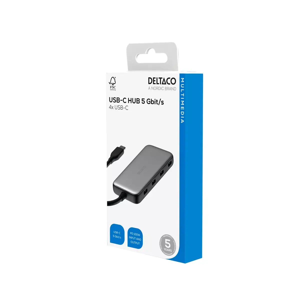 USB Type-C хаб Deltaco USBC-HUB204 Photo 7