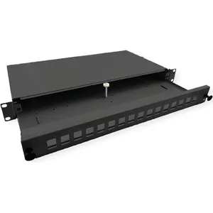Patch panel box Secomp 19" 16x Keystone, model 21.17.0351