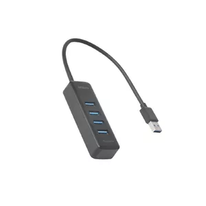 Deltaco UH-734 USB Hub 3.2 Gen 1 Type-A 5000 Mbit/s Черный