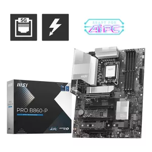 Материнская плата MSI PRO B860-P — Intel B860, LGA 1851, ATX, DDR5, 4 DIMM, 3×M.2, 5Gb LAN, HDMI 2.1